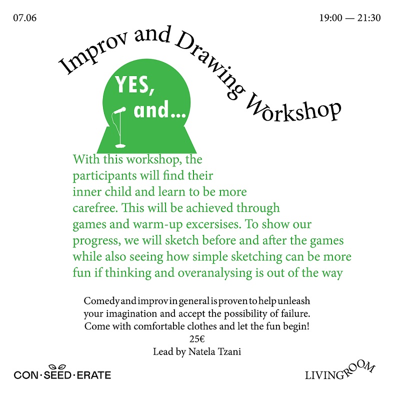 Improv and Drawing Workshop led by Natela Tzani | Living Room x Conseederate