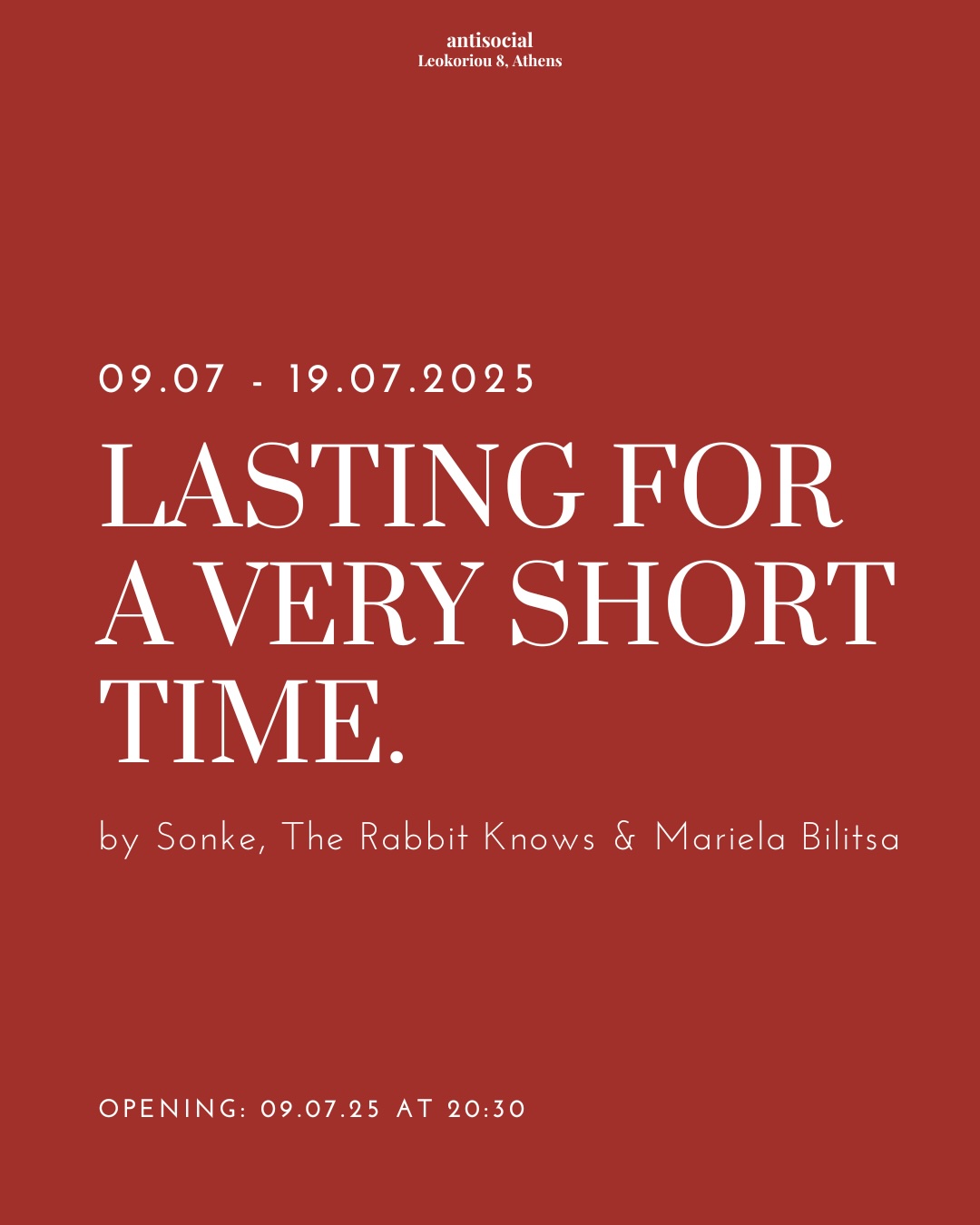 Lasting for a very short time