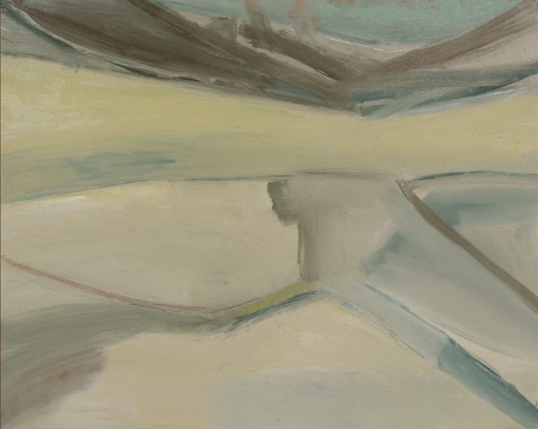 Melting snow as if in a room