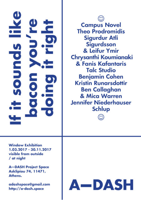 If it sounds like bacon you're doing it right / One window / One grid- October